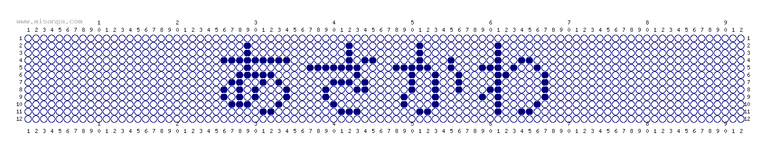 編みこみ文字ミサンガ製作図：あさかわ