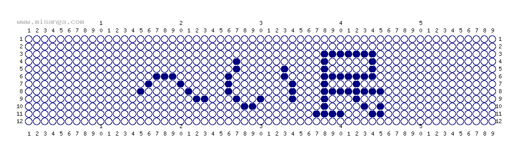 編みこみ文字ミサンガ製作図：へい民