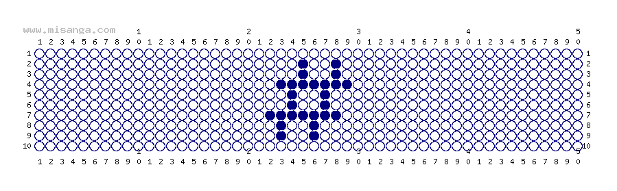 編みこみ文字ミサンガ製作図：#