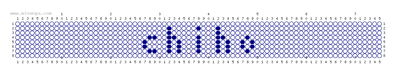 編みこみ文字ミサンガ製作図：SHIHO