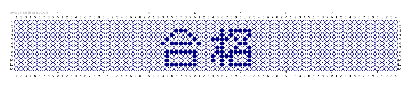 編みこみ文字ミサンガ製作図：合格