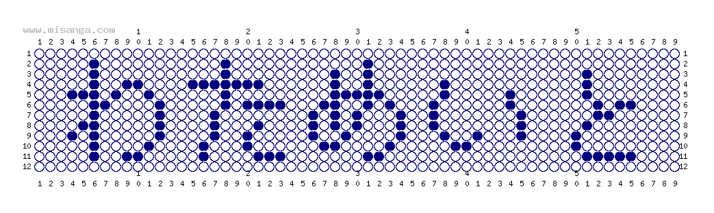 編みこみ文字ミサンガ製作図：わためいと