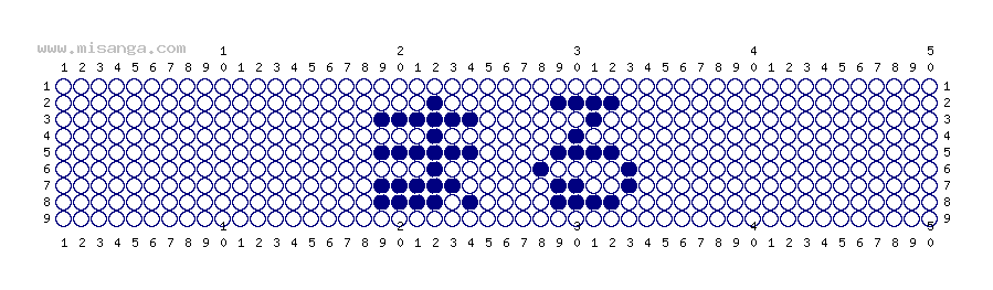 編みこみ文字ミサンガ製作図：まる