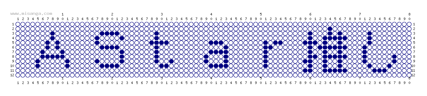 編みこみ文字ミサンガ製作図：AStar推し