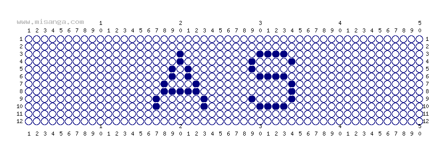 編みこみ文字ミサンガ製作図：AS