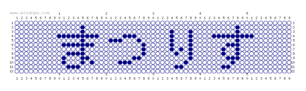 編みこみ文字ミサンガ製作図：まつりす