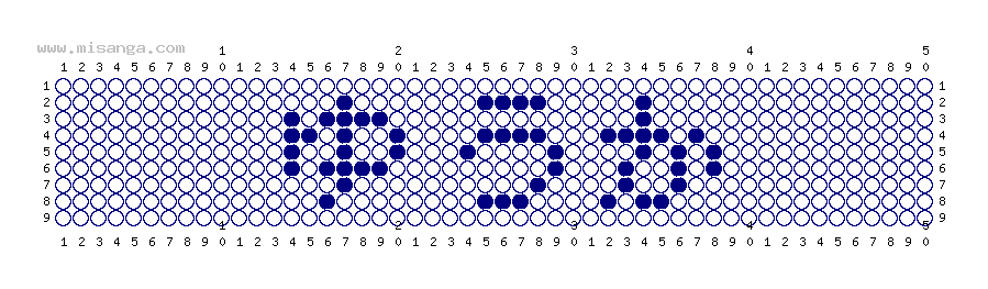 編みこみ文字ミサンガ製作図：ゆうか
