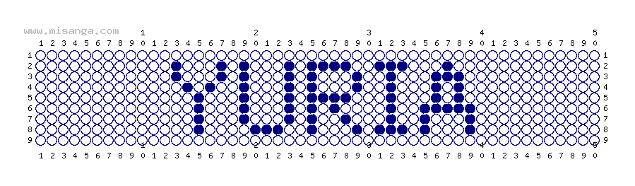編みこみ文字ミサンガ製作図：YURIA