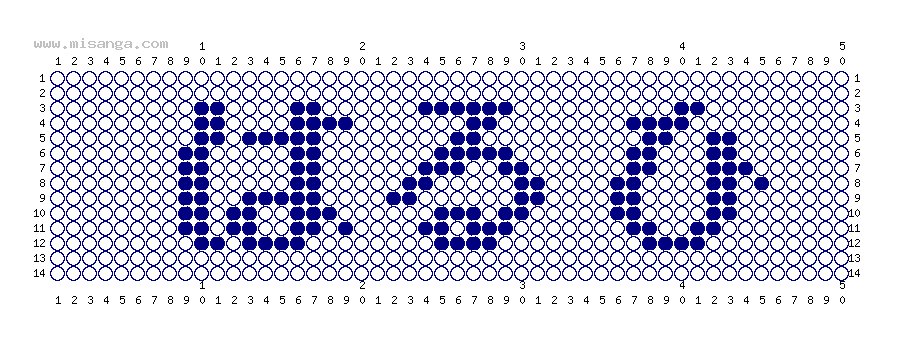 編みこみ文字ミサンガ製作図：はるひ