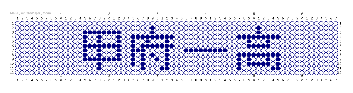 編みこみ文字ミサンガ製作図：甲府一高