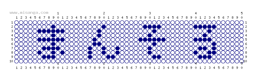編みこみ文字ミサンガ製作図：まんそる