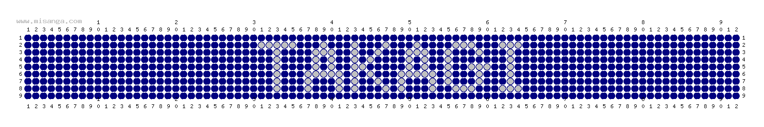 編みこみ文字ミサンガ製作図：TAKAGI