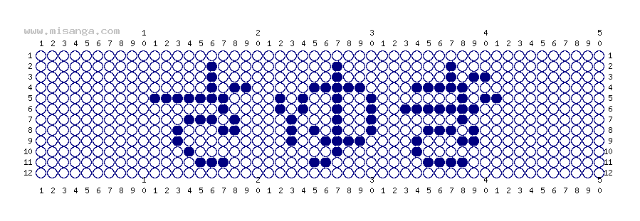 編みこみ文字ミサンガ製作図：さゆき