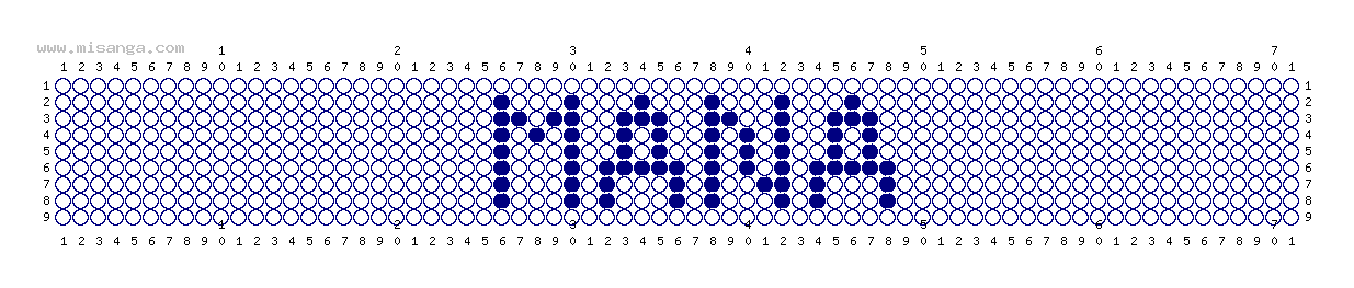 編みこみ文字ミサンガ製作図：MANA