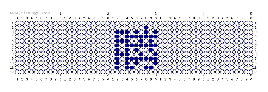 編みこみ文字ミサンガ製作図：勝