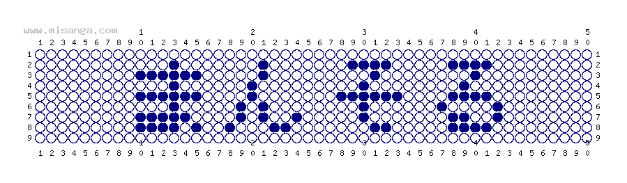 編みこみ文字ミサンガ製作図：まんそる