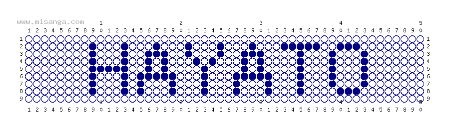 編みこみ文字ミサンガ製作図：HAYATO