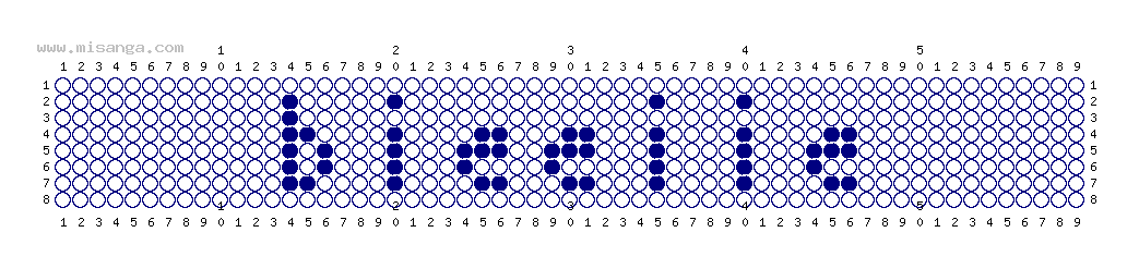 編みこみ文字ミサンガ製作図：RYUUZYU