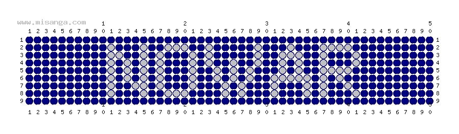 編みこみ文字ミサンガ製作図：NOWAR