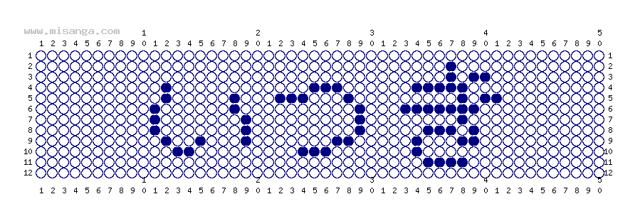 編みこみ文字ミサンガ製作図：いつき