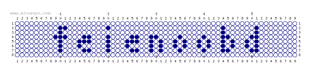 編みこみ文字ミサンガ製作図：FEYENOORD