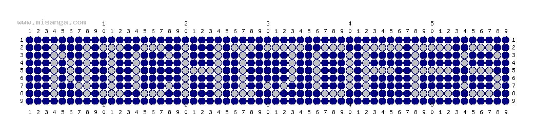 編みこみ文字ミサンガ製作図：NICHIJOFES