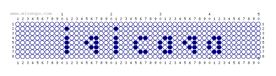 編みこみ文字ミサンガ製作図：YGISAWA