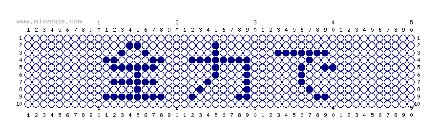 編みこみ文字ミサンガ製作図：全力で