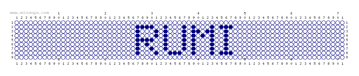 編みこみ文字ミサンガ製作図：RUMI