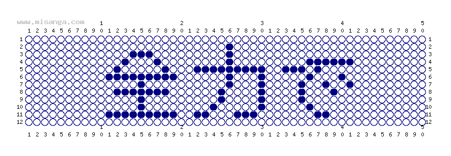 編みこみ文字ミサンガ製作図：全力で