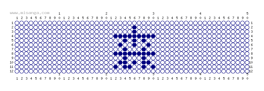 編みこみ文字ミサンガ製作図：森