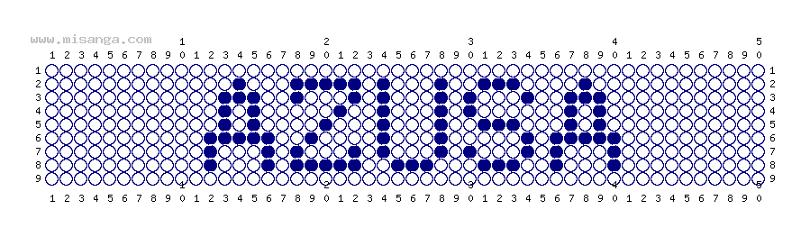 編みこみ文字ミサンガ製作図：AZUSA