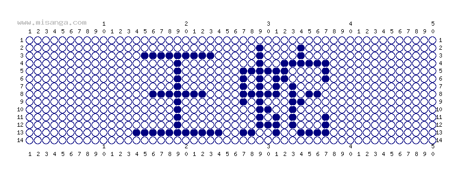 編みこみ文字ミサンガ製作図：王蛇