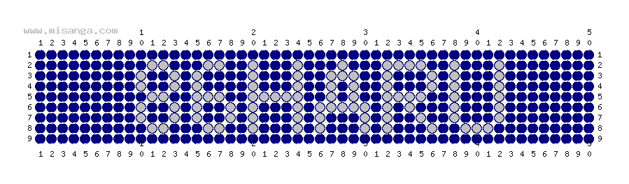 編みこみ文字ミサンガ製作図：86HARU