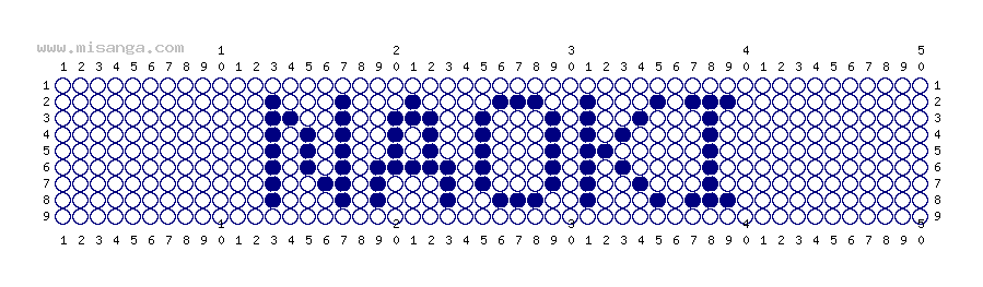 編みこみ文字ミサンガ製作図：NAOKI
