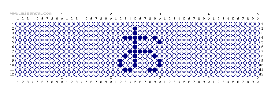 編みこみ文字ミサンガ製作図：お