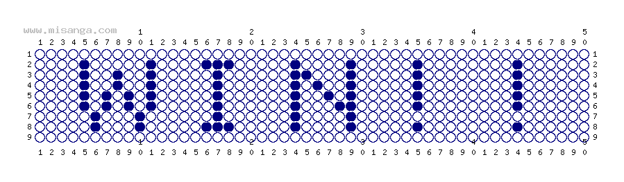 編みこみ文字ミサンガ製作図：WIN!!