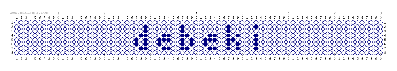編みこみ文字ミサンガ製作図：TERUKI