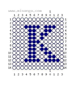 編みこみ文字ミサンガ製作図：K