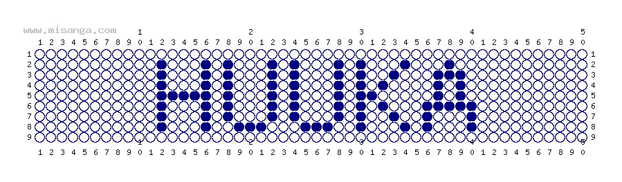 編みこみ文字ミサンガ製作図：HUUKA