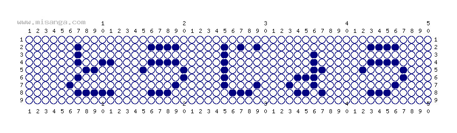 編みこみ文字ミサンガ製作図：とうじょう