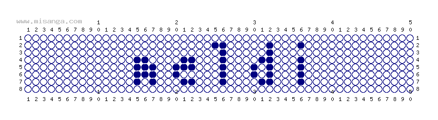 編みこみ文字ミサンガ製作図：MELTY