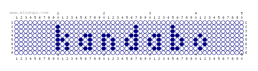 編みこみ文字ミサンガ製作図：KANTARO