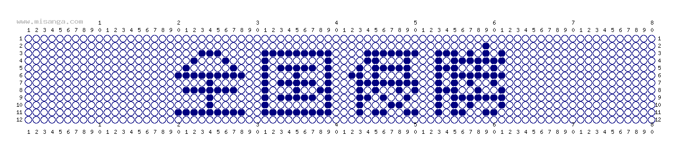 編みこみ文字ミサンガ製作図：全国優勝