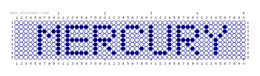 編みこみ文字ミサンガ製作図：MERCURY