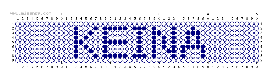 編みこみ文字ミサンガ製作図：KEINA