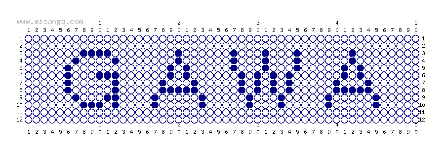 編みこみ文字ミサンガ製作図：GAWA