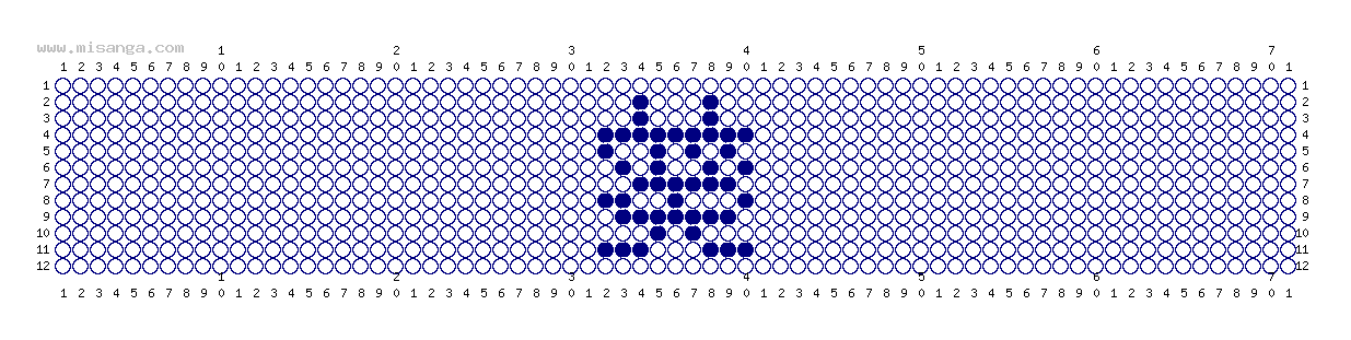 編みこみ文字ミサンガ製作図：葵