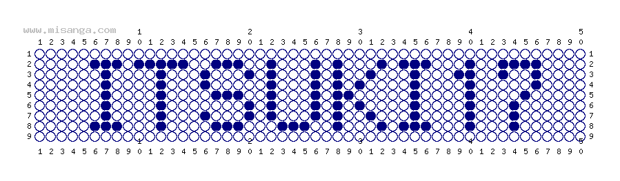 編みこみ文字ミサンガ製作図：ITSUKI17