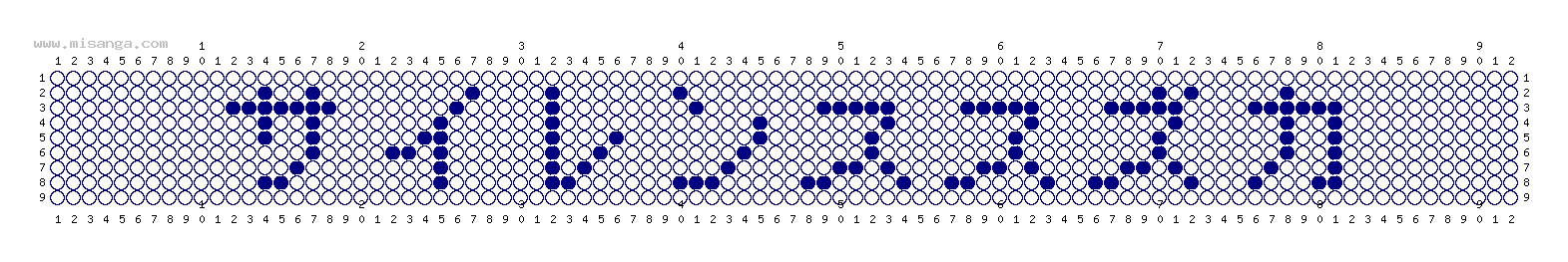 編みこみ文字ミサンガ製作図：サイレンススズカ